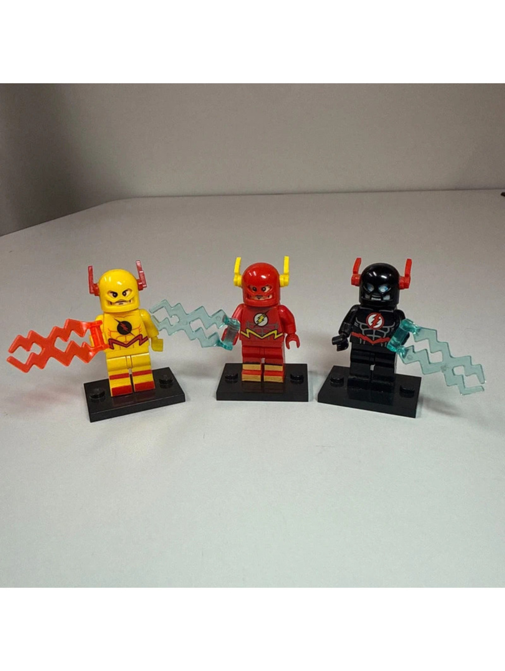 Custom Unique rare Lego Batman lot 3 Flash And Reverse Flash UV Printed Figures